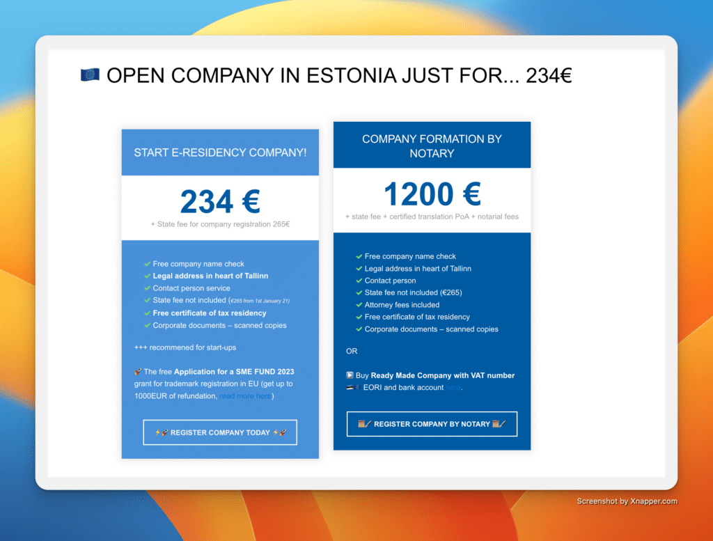 Eesti Consulting Pricing