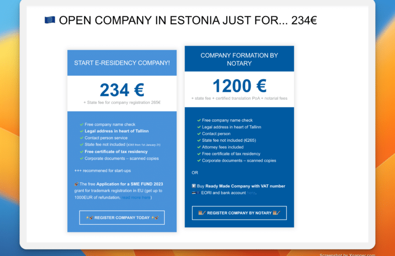 Eesti Consulting Pricing