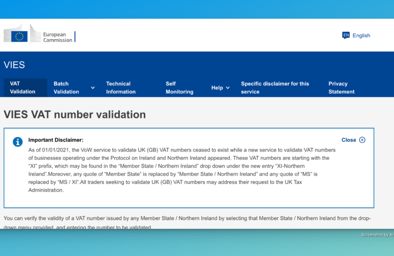 Verify VAT EU Number